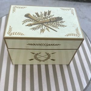 Metal 4" x 6" Recipe CARD FILE BOX - Vintage Ohio Art Co.  - ARROW design MCM